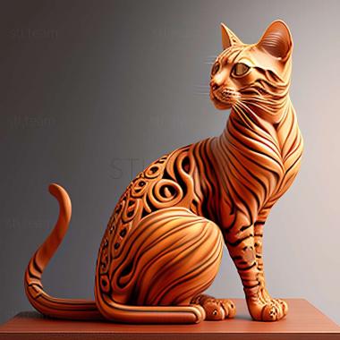 3D модель Бенгальская кошка (STL)